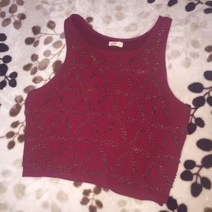 🌟BEADED MAROON TANK TOP🌟